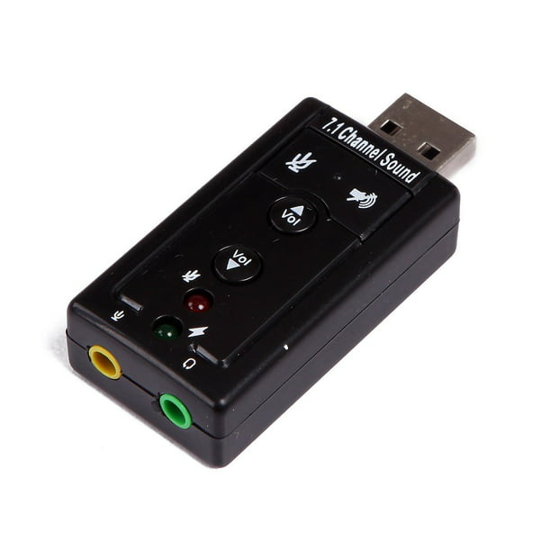 Aluminium Alloy Sound Card Lightweight for WINXP/7/8 External Sound Card 